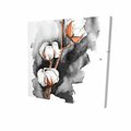 Begin Home Decor 16 x 16 in. Cotton Flowers on A Black Background-Print on Canvas 2080-1616-FL251-1